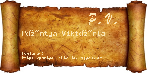 Pántya Viktória névjegykártya